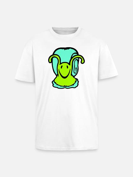 snail shell snail slug cute sweet - Unisex Oversized Heavyweight T-shirt - white