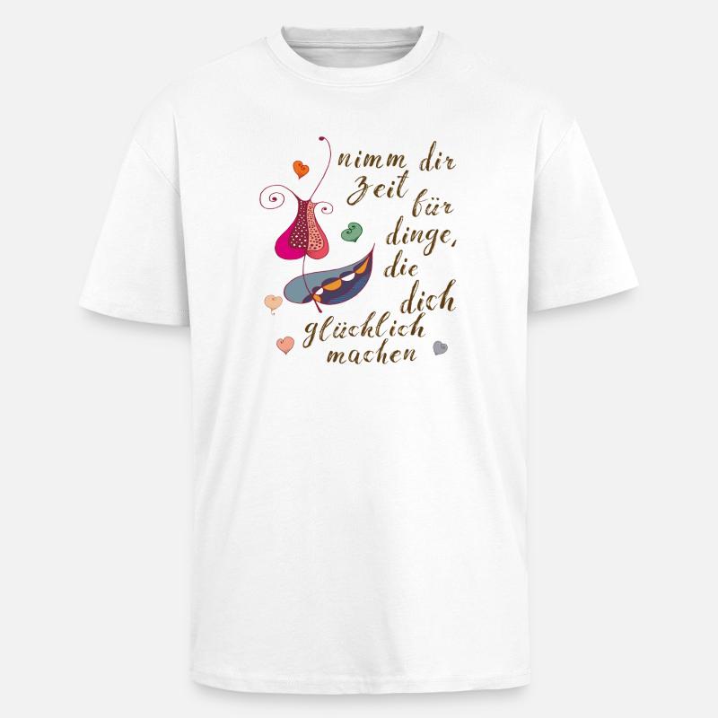 Nimm dir Zeit - Oversized Heavyweight Unisex T-Shirt - Weiß