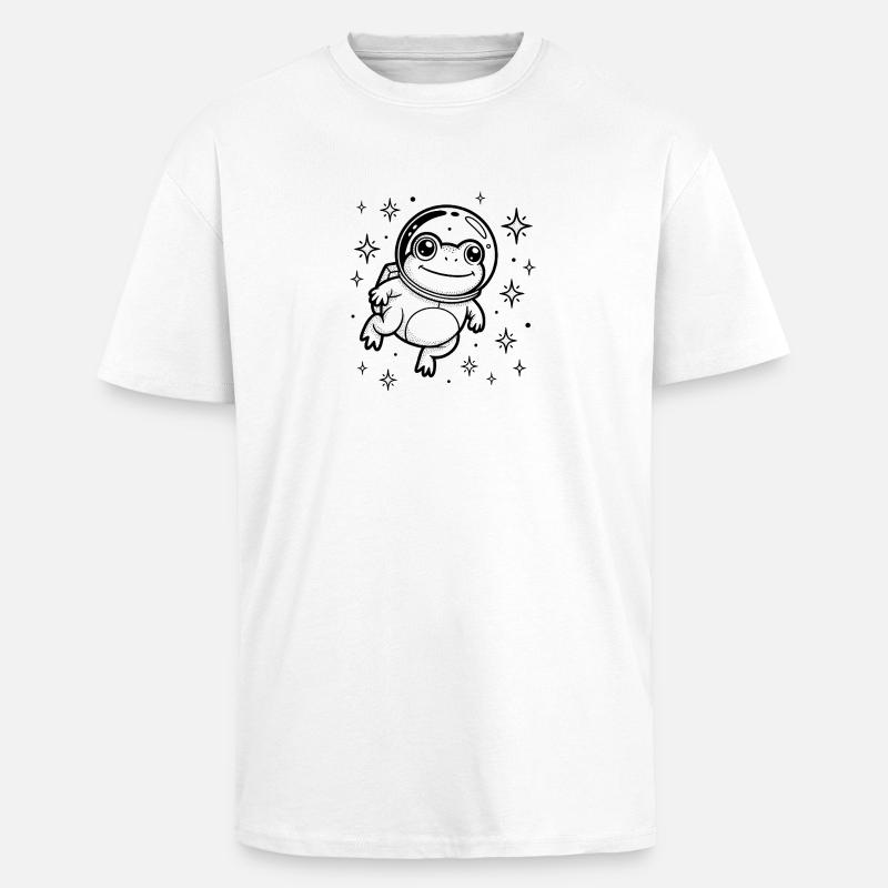 Grenouille dans l'espace - Logo Cool Astonomy - T-shirt unisexe oversize épais - blanc