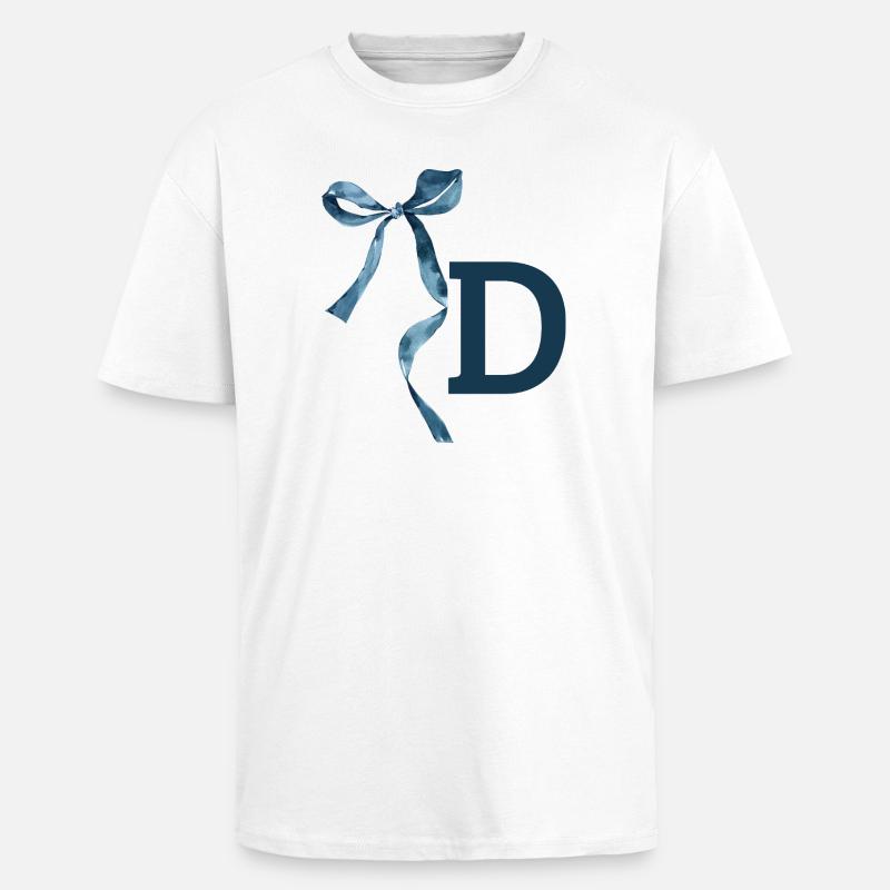 Monogramm Geschenkidee - Oversized Heavyweight Unisex T-Shirt - Weiß