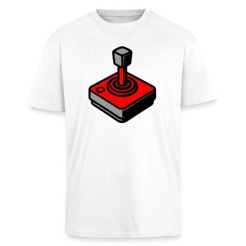 Gamer Joystick Rétro - T-shirt unisexe oversize épais - blanc - Devant - Alina (178cm) & Michal (187cm)