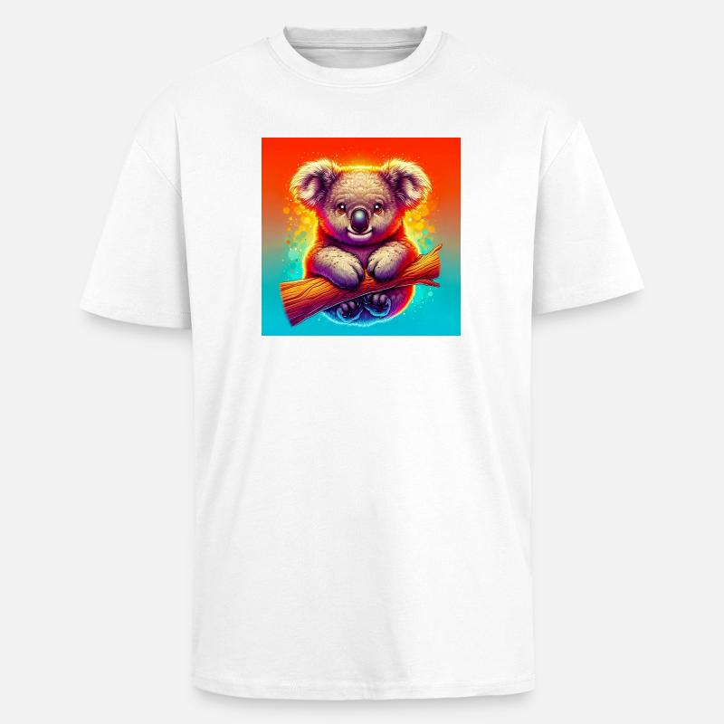 Koala - Unisex Oversized Heavyweight T-shirt - white
