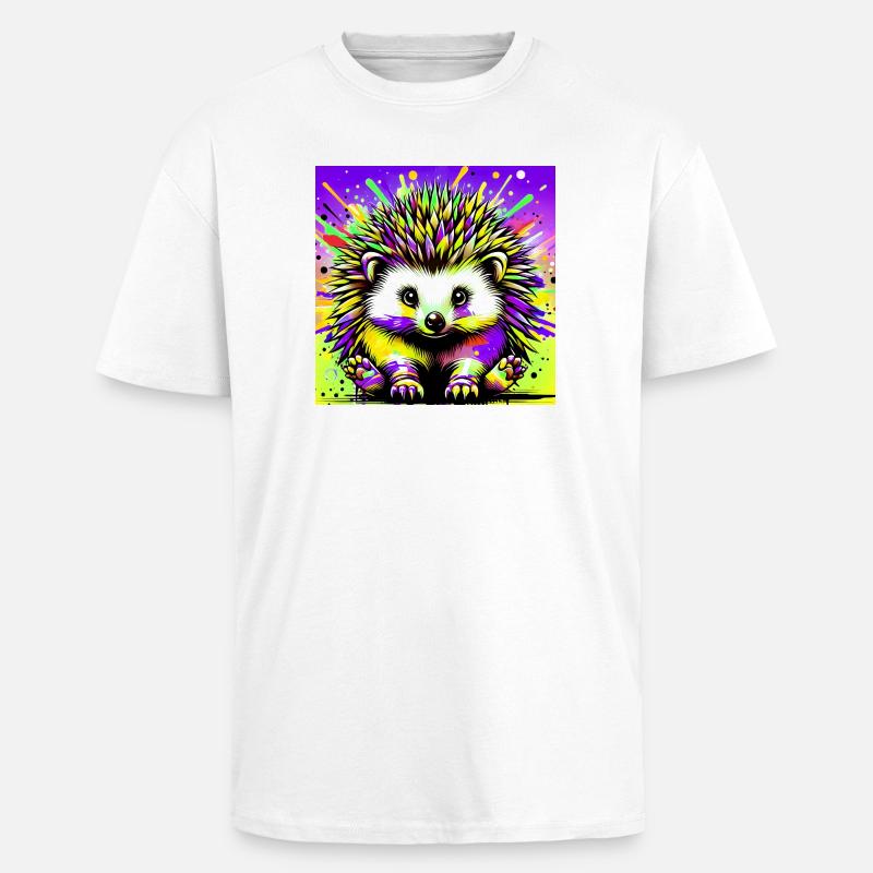 Igel - Oversized Heavyweight Unisex T-Shirt - Weiß