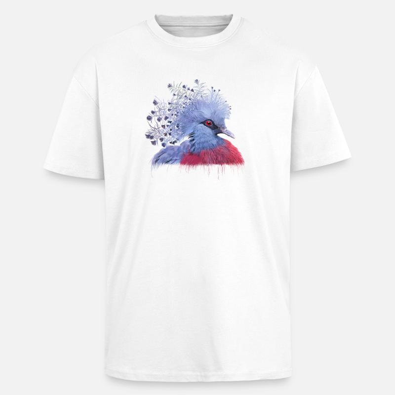 Krontaube - Oversized Heavyweight Unisex T-Shirt - Weiß