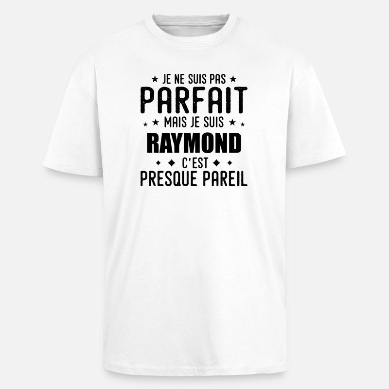 Raymond: authentisch, unvollkommen, oberflächlich, perfekt - Oversized Heavyweight Unisex T-Shirt - Weiß