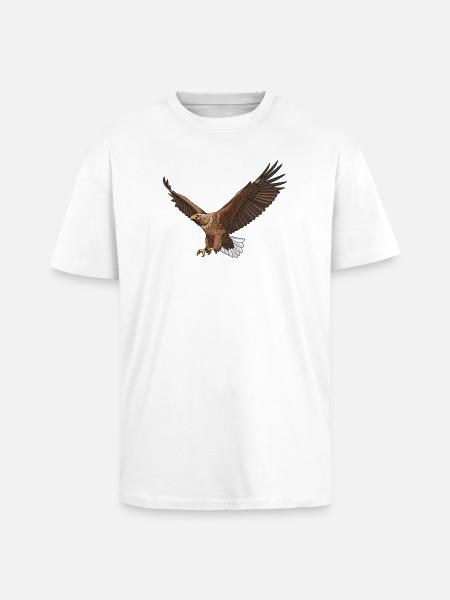 White-tailed Eagle Haliaeetus albicilla Eagle - Unisex Oversized Heavyweight T-shirt - white