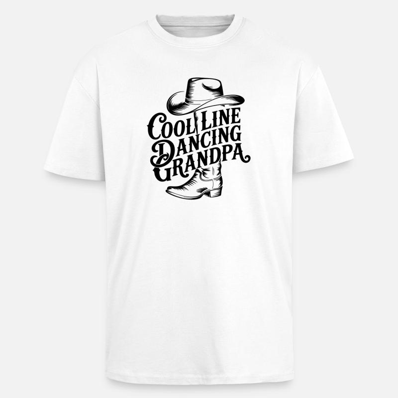 Linedance Opa cooler Line Dance Opa - Oversized Heavyweight Unisex T-Shirt - Weiß