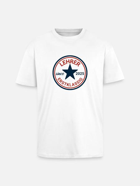 Lehrer Tattoo Design 2025 - Oversized Heavyweight Unisex T-Shirt - Weiß