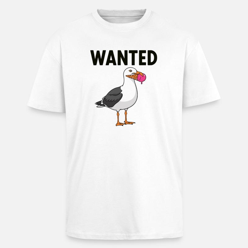 Gesucht Möwe Eiscreme Abenteuer - Oversized Heavyweight Unisex T-Shirt - Weiß