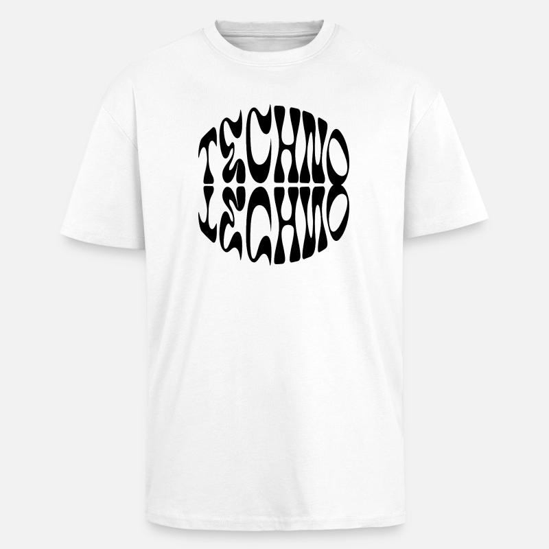 Conception de logo Techno liquid - T-shirt unisexe oversize épais - blanc