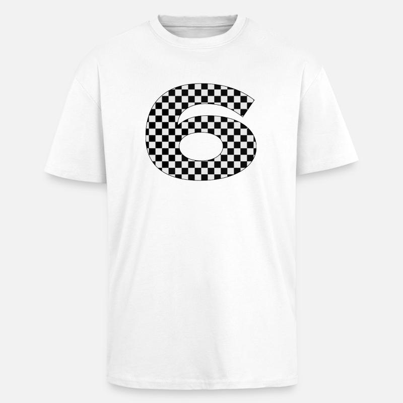 Checkerboard Pattern 6 - Unisex Oversized Heavyweight T-shirt - white