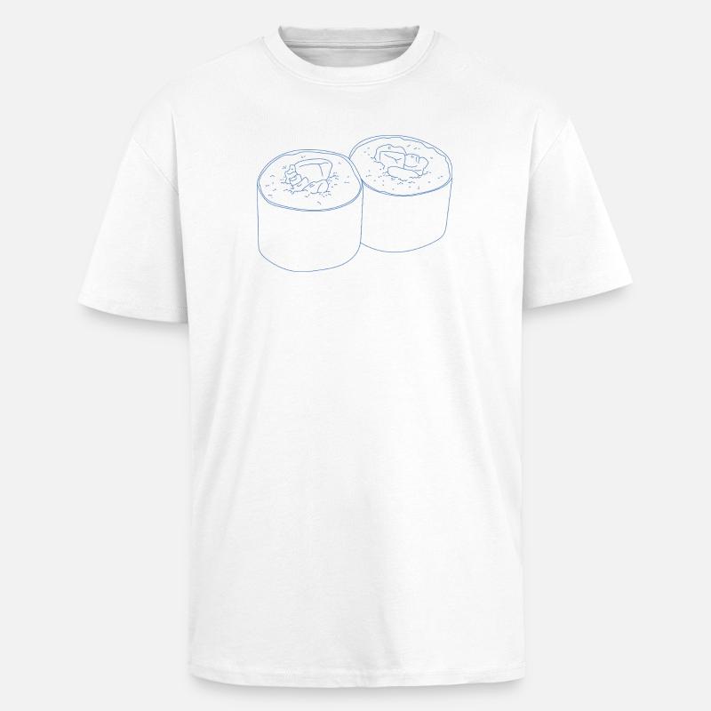 Conception de sushis - T-shirt unisexe oversize épais - blanc