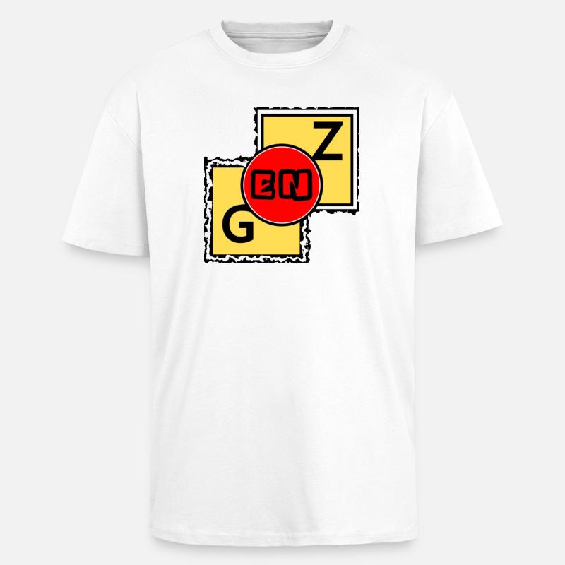 GEN Z Blocks - Unisex Oversized Heavyweight T-shirt - white