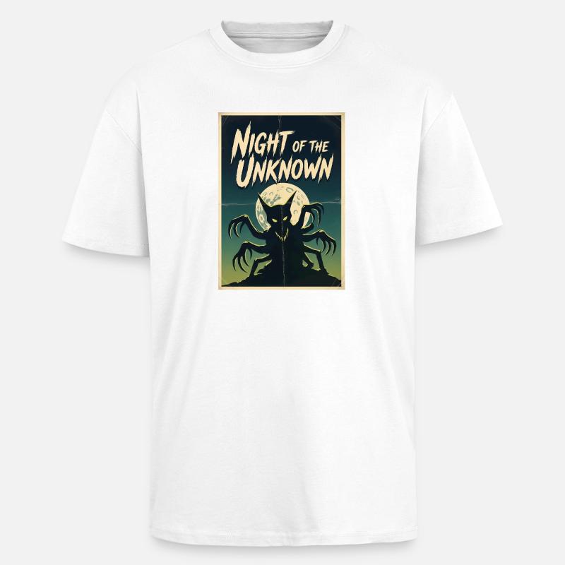 Mystical Night Elf with Moonlight - Unisex Oversized Heavyweight T-shirt - white