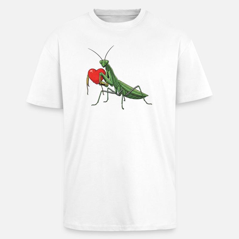 Mantide religiosa - T-shirt unisex oversize pesante - bianco