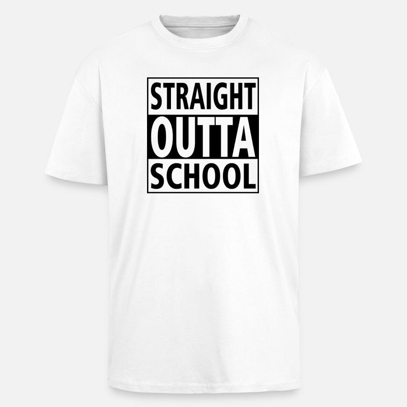 Class Shirts Direkt aus der Schule - Oversized Heavyweight Unisex T-Shirt - Weiß