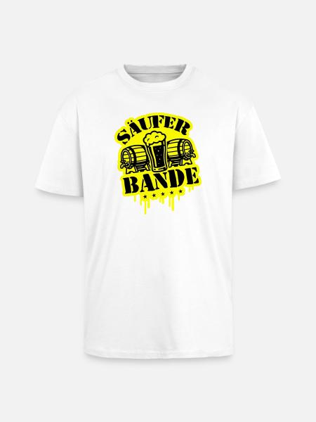 Säufer Bande Bier - Oversized Heavyweight Unisex T-Shirt - Weiß