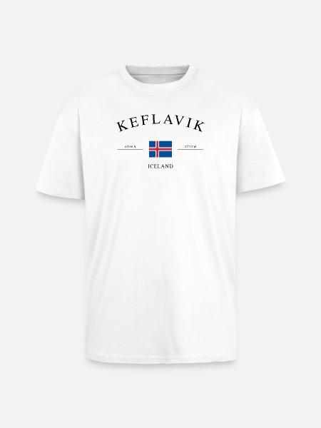 Keflavík Island – Urlaub Souvenir & Geschenk - Oversized Heavyweight Unisex T-Shirt - Weiß