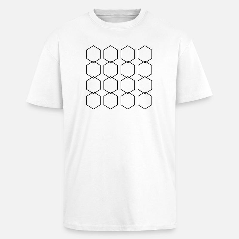 Abstract Pattern - Unisex Oversized Heavyweight T-shirt - white