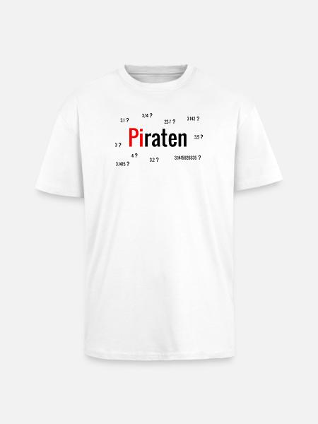 Piraten - Oversized Heavyweight Unisex T-Shirt - Weiß