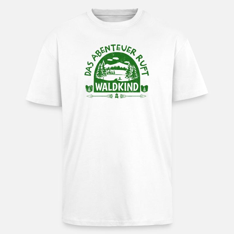 Waldkind - Das Abenteuer ruft - Oversized Heavyweight Unisex T-Shirt - Weiß