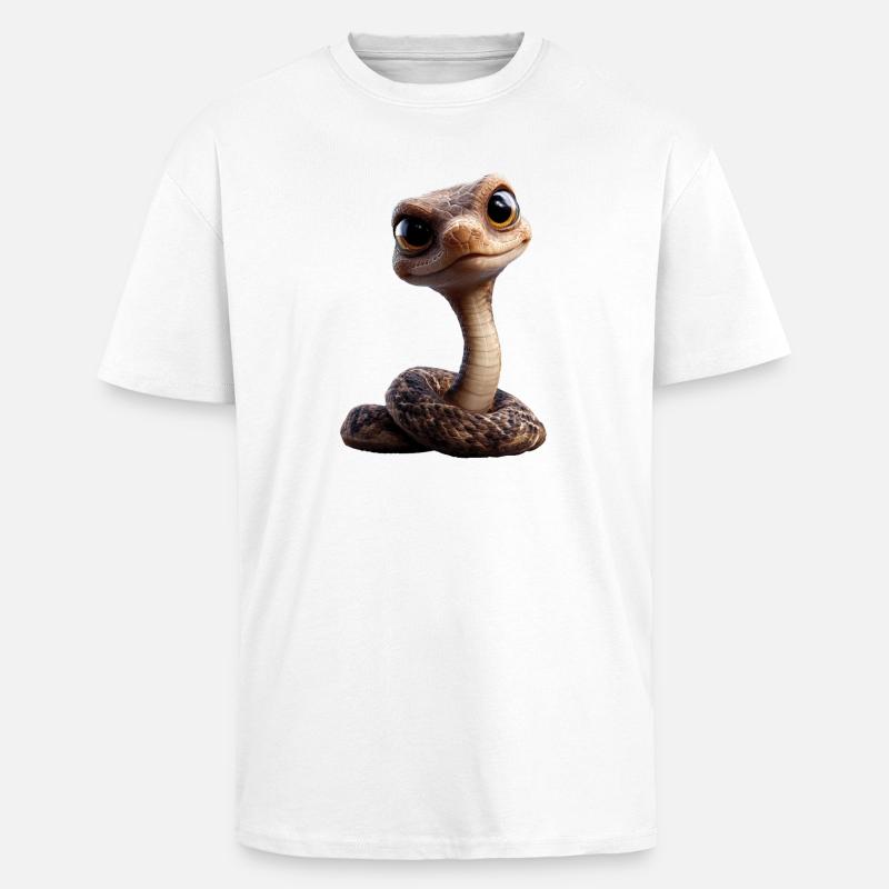 snake, python, cobra, rattlesnake, snakes - Unisex Oversized Heavyweight T-shirt - white