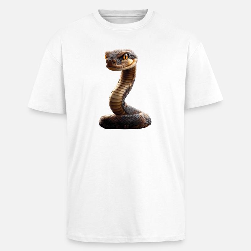 snake, python, cobra, rattlesnake, snakes - Unisex Oversized Heavyweight T-shirt - white