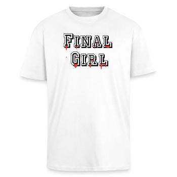Final Girl - Unisex Oversized Heavyweight T-shirt - white - Front - Alina (178cm) & Michal (187cm)