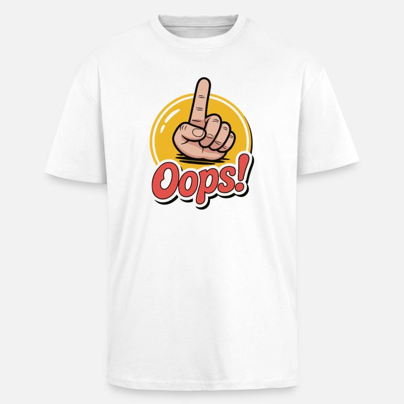 Grafikdesign mit kräftiger Handgeste - Oversized Heavyweight Unisex T-Shirt - Weiß