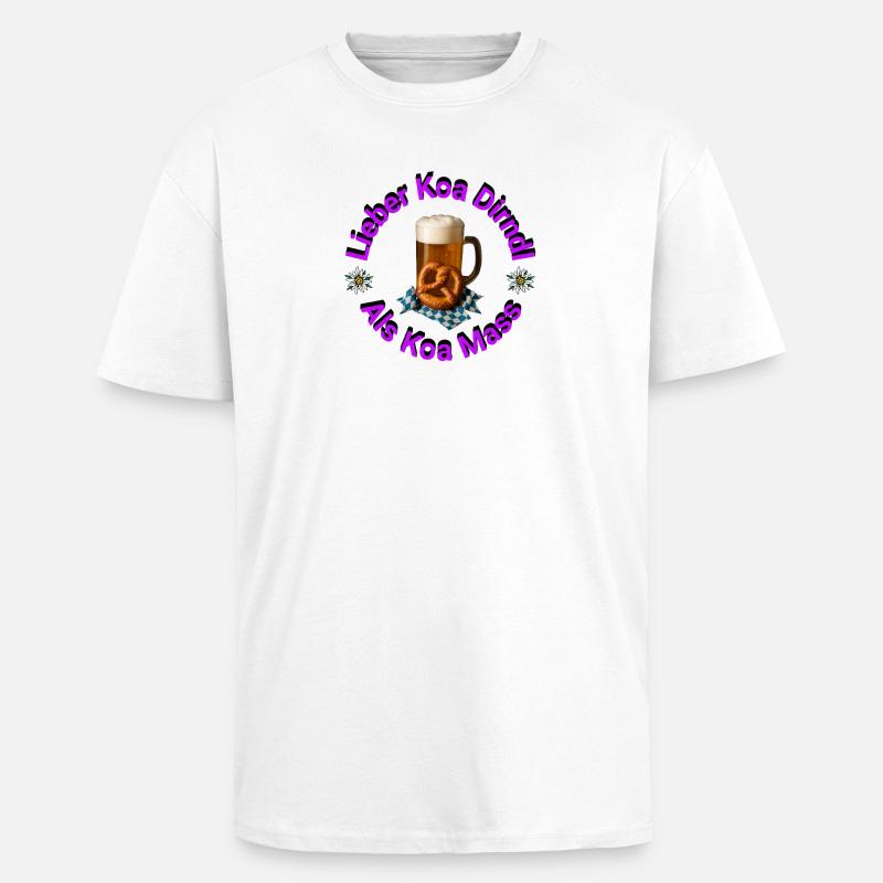 Better Koa Dirndl than Koa Mass - Unisex Oversized Heavyweight T-shirt - white