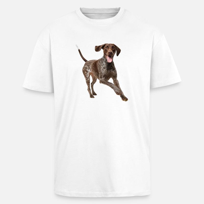 Tedesco Pointer a pelo corto Deutsch Kurzhaar - Maglietta oversize spessa - bianco
