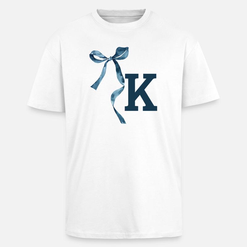 Monogram k gift idea - Unisex Oversized Heavyweight T-shirt - white