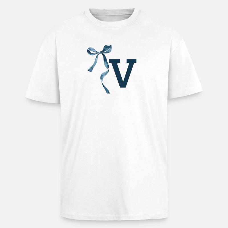 Geschenkidee Monogram V - Oversized Heavyweight Unisex T-Shirt - Weiß