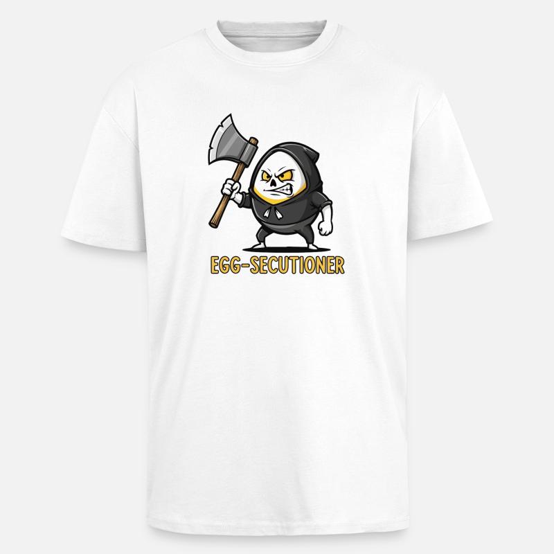 Egg-xecution Time - Unisex Oversized Heavyweight T-shirt - white