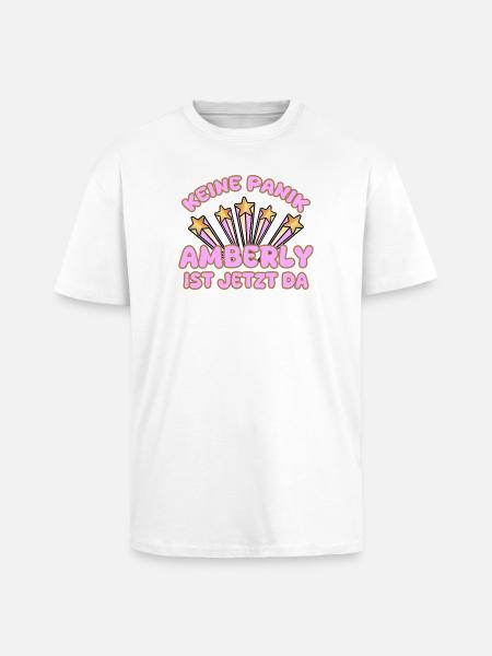Amberly as a woman's name - Unisex Oversized Heavyweight T-shirt - white