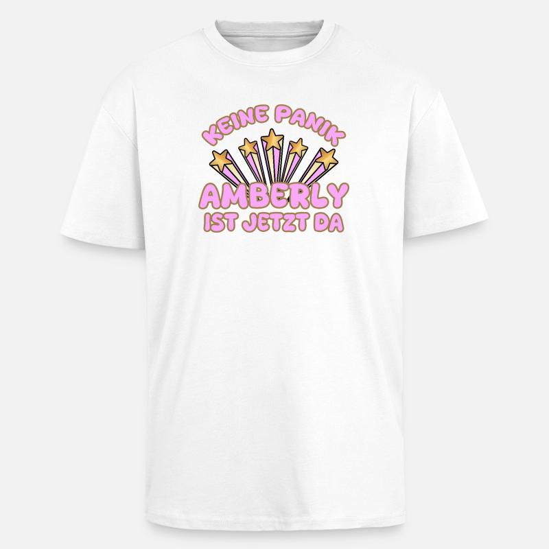 Amberly as a woman's name - Unisex Oversized Heavyweight T-shirt - white