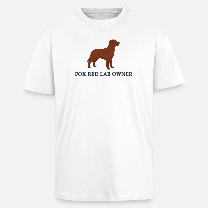 Fox red Labrador Logo - Oversized Heavyweight Unisex T-Shirt - Weiß