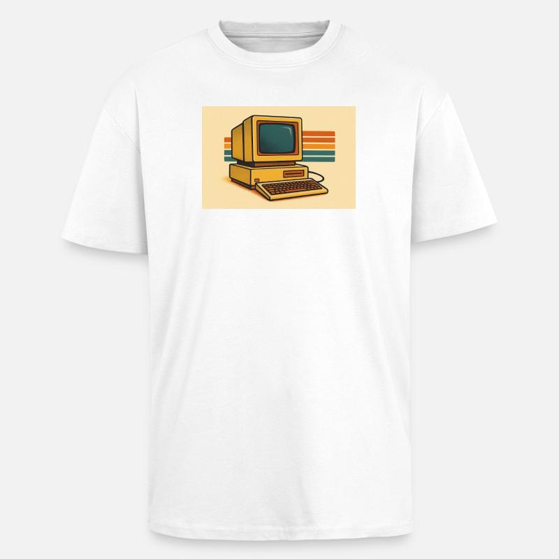 Retro Computer 80s - Unisex Oversized Heavyweight T-shirt - white