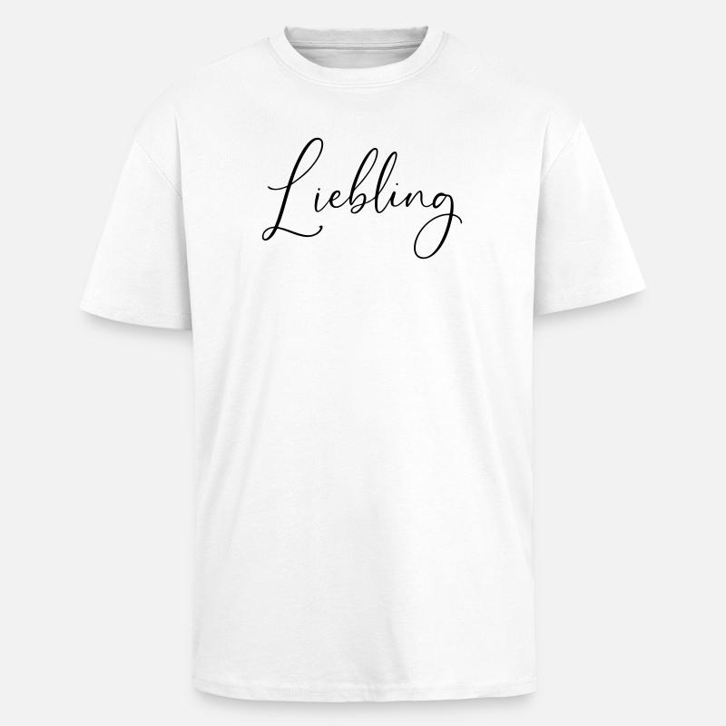 Darling / Conception d’écriture manuscrite - T-shirt unisexe oversize épais - blanc