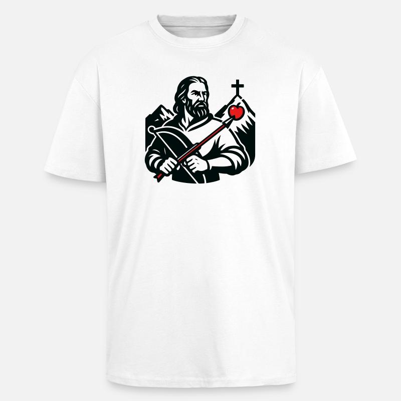 Legendenfigur der Schweiz - Oversized Heavyweight Unisex T-Shirt - Weiß