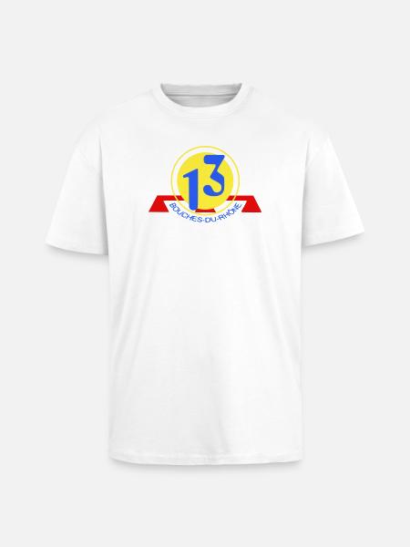 Logo 13 Bouches-du-Rhône - Unisex Oversized Heavyweight T-shirt - white