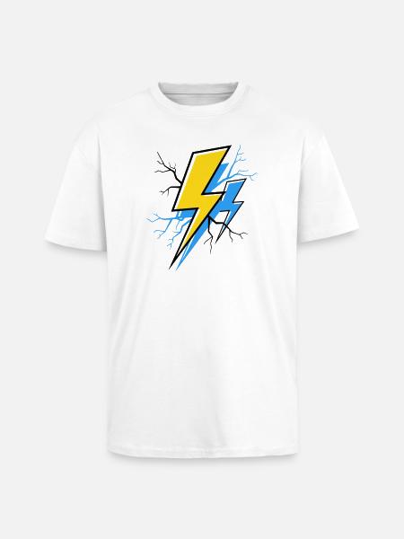 Blue Yellow Ray - Unisex Oversized Heavyweight T-shirt - white