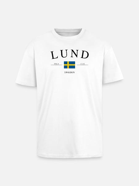 Lund Sweden – Holiday Souvenir & Gift - Unisex Oversized Heavyweight T-shirt - white