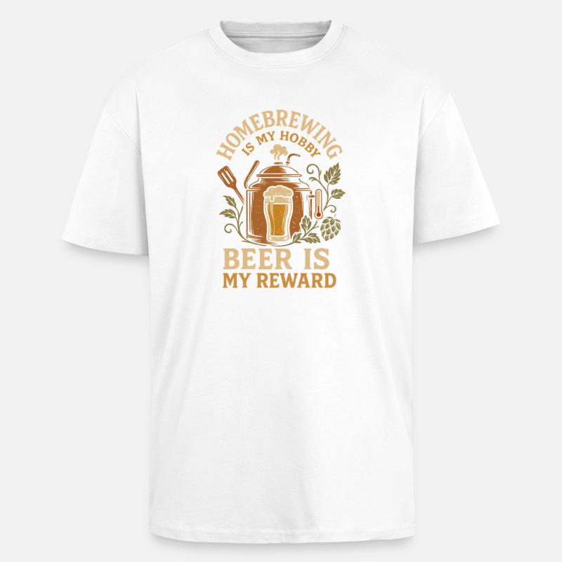 Kein Eiskaffee, sondern Cold Brew - Oversized Heavyweight Unisex T-Shirt - Weiß
