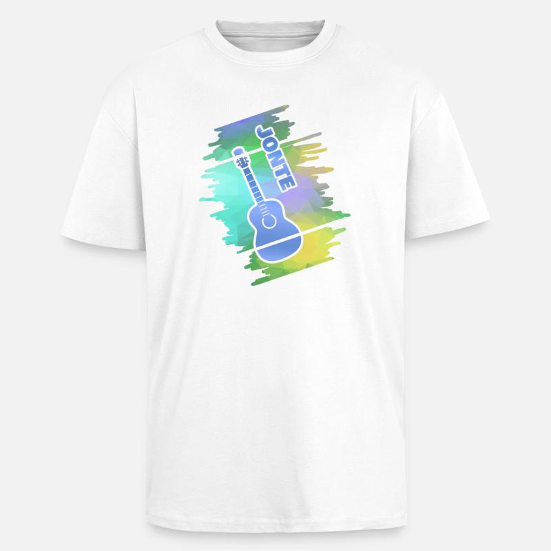Guitar Jonte - Oversized Heavyweight Unisex T-Shirt - Weiß