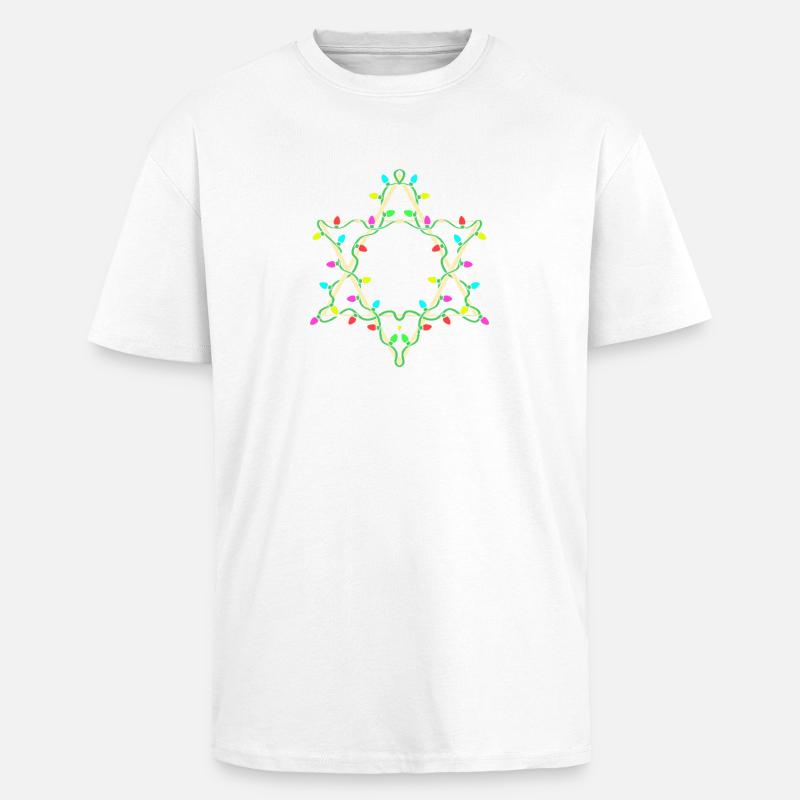 Hanoukka Hanoukka Hanoukka - T-shirt unisexe oversize épais - blanc