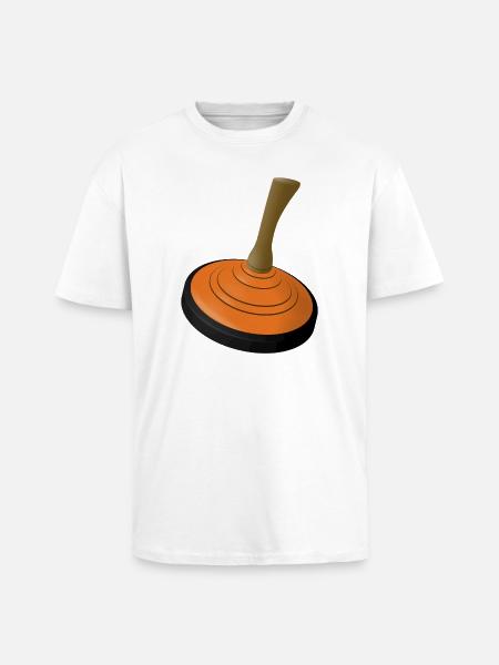 EISSTOCK-ORANGE_FUR_WUNSCHNAME - Oversized Heavyweight Unisex T-Shirt - Weiß