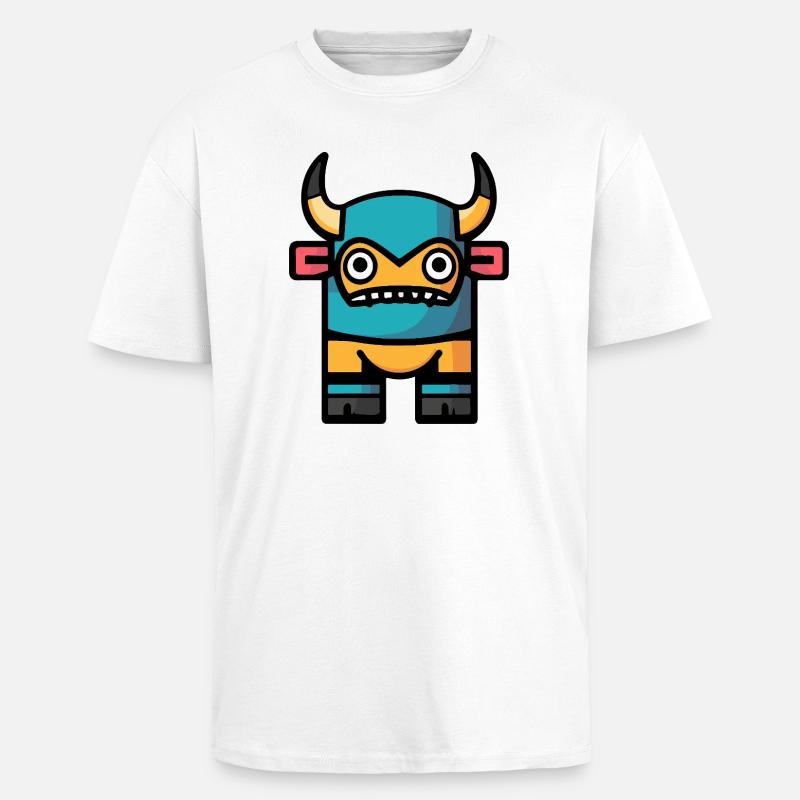 Stier Halloween Comic Bulle - Oversized Heavyweight Unisex T-Shirt - Weiß