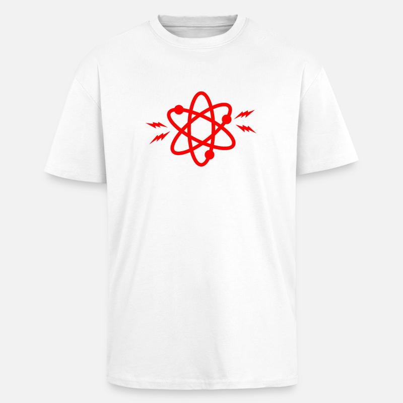 Weil Science Atom Red - Oversized Heavyweight Unisex T-Shirt - Weiß