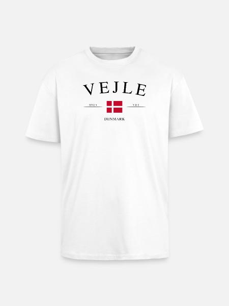 Vejle Denmark – Holiday Souvenir & Gift - Unisex Oversized Heavyweight T-shirt - white